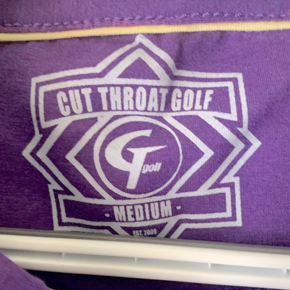 Cut Throat Golf Purple Animal Print Bamboo Golf Polo Shirt Size M NWT - Picture 11 of 11